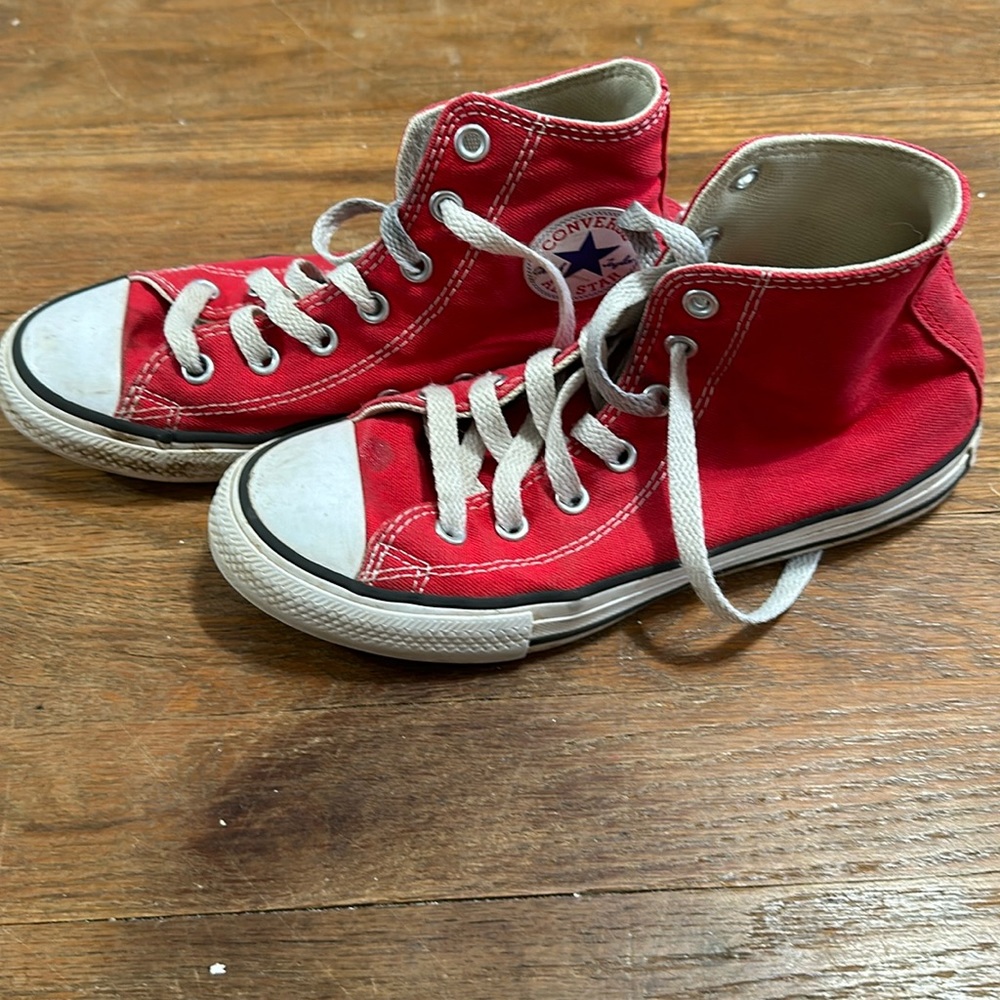 Red high top converse